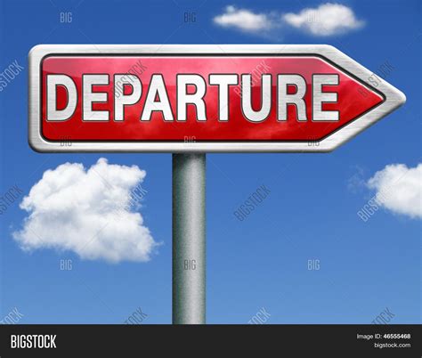 Departure Road Sign Image And Photo Free Trial Bigstock
