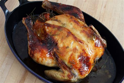 Roasted Whole Chicken With Maple Rosemary Glaze Recipe