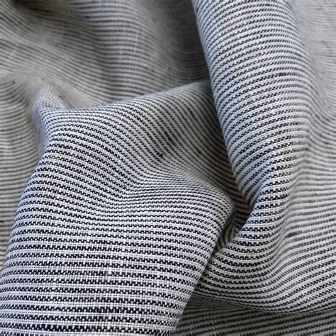 Striped Linen Fabric By The Yard Or Meter 140cm Width Flax Etsy