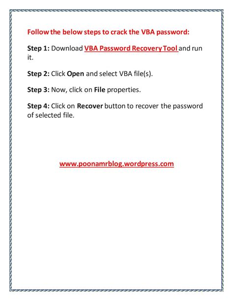 Vba Password Recovery Calameo Downloader