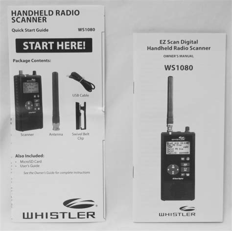 Whistler Ws1080 Ws1088 Scanner User Guide
