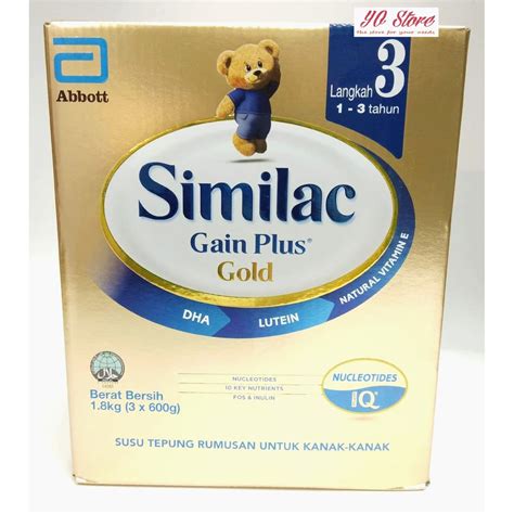 Similac® advance® provides your baby with nutrition beyond dha. Abbott Similac Gain Plus Gold Step 3 600g/1.8kg | Shopee ...
