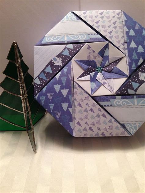 Origami Ornate Octagonal Christmas Gift Box Etsy Christmas Gift Box