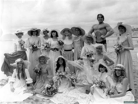 Cannes Vintage Group Photo Schwarzenegger Celebrity