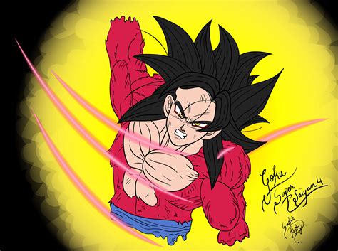 How To Draw Goku Ssj4 Full Body