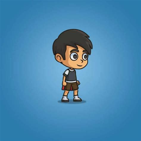 Super Boy 2d Character Sprite Royalty Free Game Asset