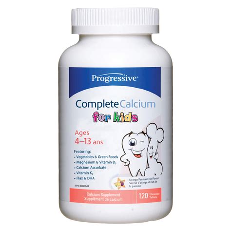 Progressive Complete Calcium For Kids Optimum Health Vitamins Canada