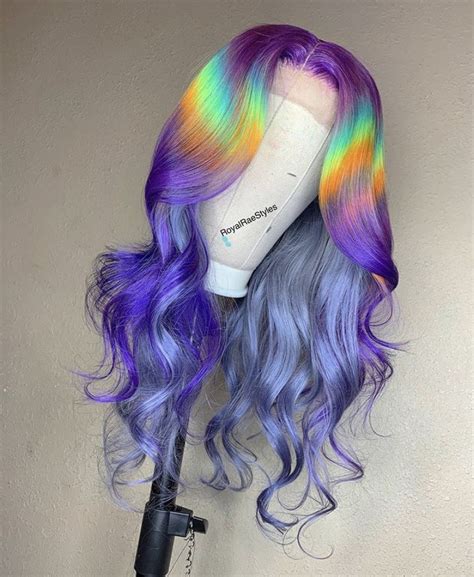 Pinterest Bcfmira 💞 Tie Dye Hair Front Lace Wigs Human Hair Hair