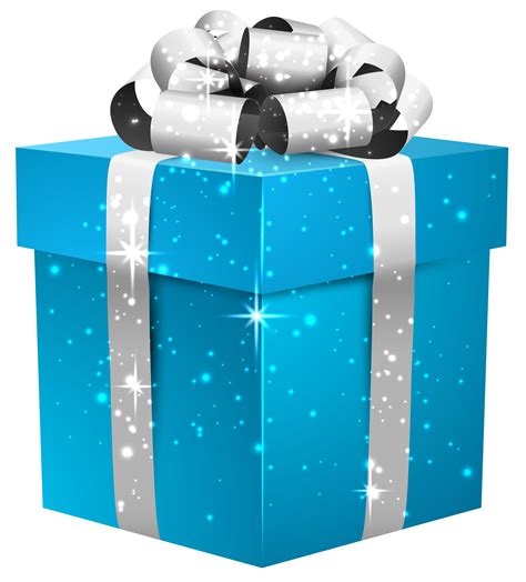 Maybe you would like to learn more about one of these? Blue Shining Gift Box with Silver Bow PNG Clipart Image ...
