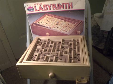 Vintage 1993 Wood Labyrinth Game By Cardinal