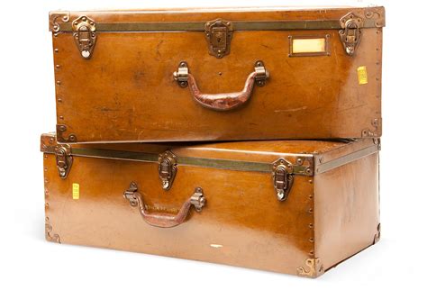Vintage Trunks Set Of 2 On One Kings Lane Today Vintage Trunks Vintage Suitcases Vintage