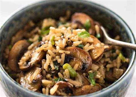 Mushroom Rice Recipe Mushroom Rice Stuffed Mushrooms Recipetin Eats