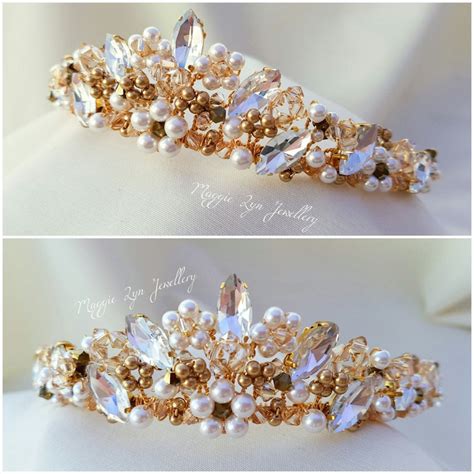 Beautiful Handmade Gold Tiara With Intricate Detailing Etsy