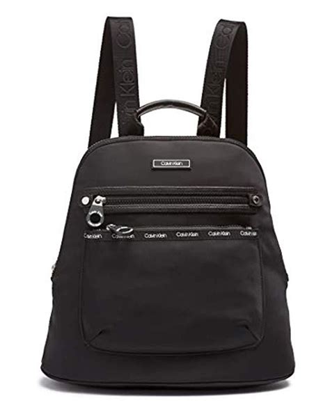 Calvin Klein Georgina Nylon Organizational Backpack In Black Lyst