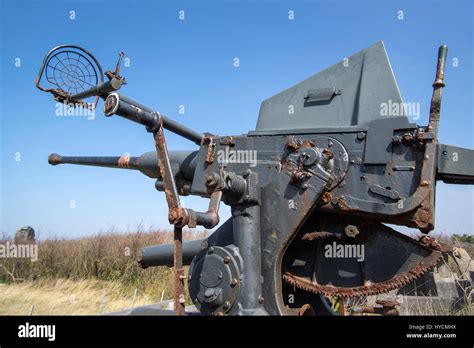 Flak 28 Bofors 40 Mm Gun Anti Aircraft Auto Cannon At Raversyde