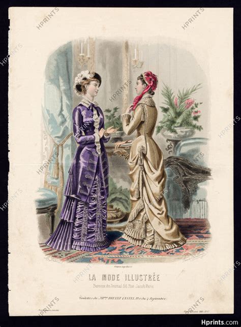 Anaïs Toudouze 1880 La Mode Illustrée N°17 Original Fashion
