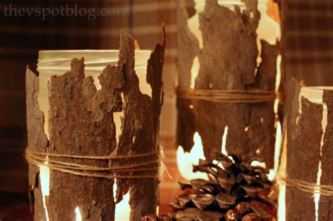 Tree Bark Candle Holders An Easy Diy Project Tree Bark Crafts