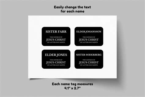 Free Printable Lds Missionary Tags Printable Templates