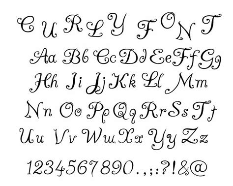 Curly Font Svg Curlz Alphabet Files For Cricut Digital Etsy