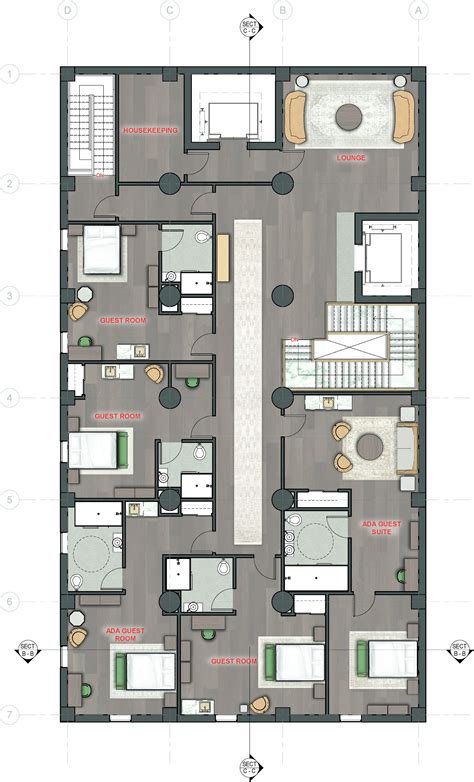 Small Hotel Floor Plan With Dimensions