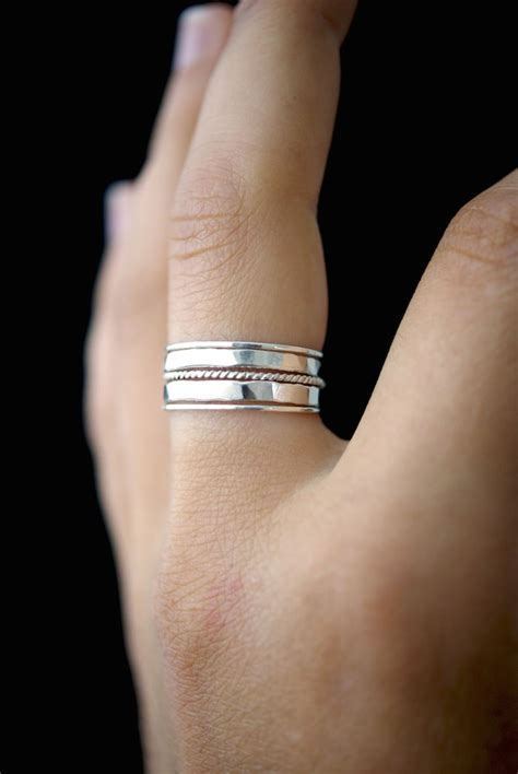 Sterling Silver Twist Stacking Ring Set Of 5 Silver Stacking Etsy