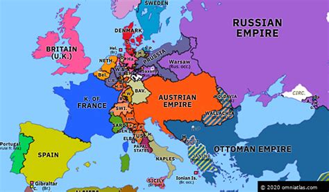 Congress Of Vienna Historical Atlas Of Europe 1 November 1814