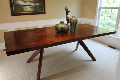 Hand Crafted Laguna Modern Walnut Dining Table By Ocean West Designs