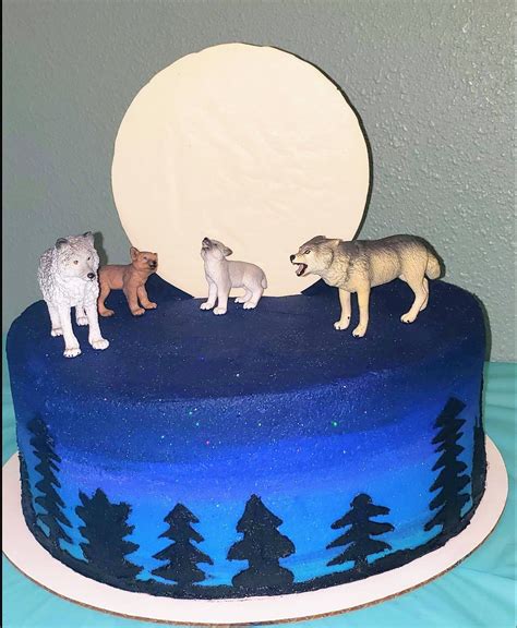 Night Sky With Sparkles For Stars And Trees All Buttercream White