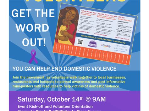 Volunteer Campaign In Alameda For Domestic Violence Awareness Alameda