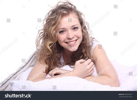 Beautiful Young Woman Sleeping Bed Stock Photo 386293501 Shutterstock