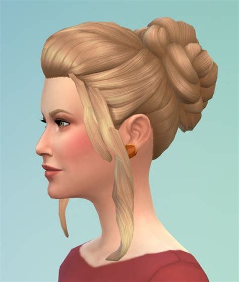 Birksches Sims Blog Cate Bun Hair Sims 4 Hairs