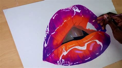 How To Draw Realistic Glossy Lips