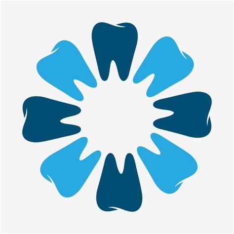 Dental mobile application, patient portal and loyalty in dentistry. dental care logo icon,teeth flower vector illustration ...