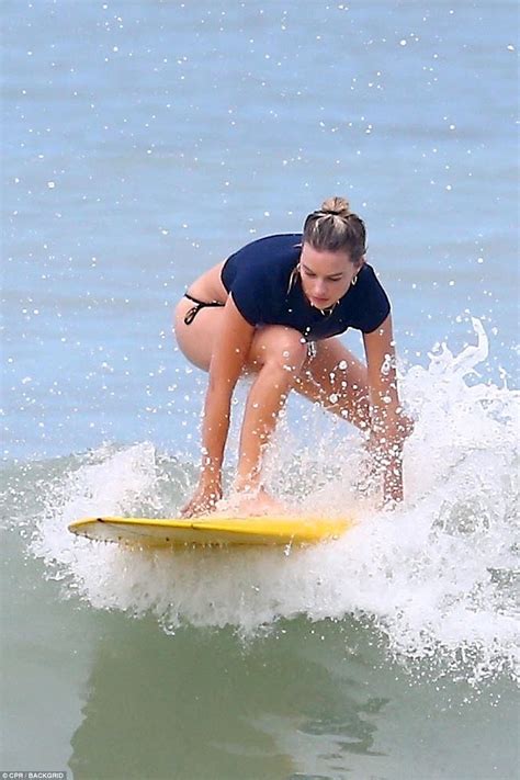 Margot Robbie Shows Off Her Strong Bikini Body As She Goes Surfing With