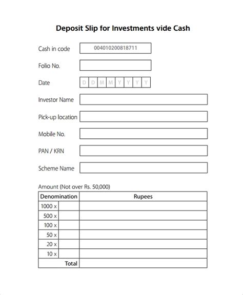 Examples of cash till slips / source documents def. 8+ Cash Slip Templates | Sample Templates