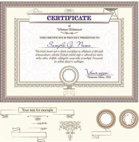 Coreldraw Certificate Templates Free Vector Download Free Vector For Commercial Use