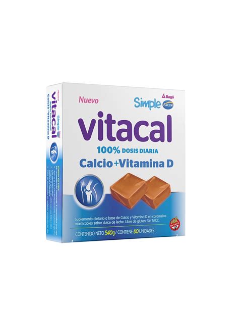 Simple Vitacal X 60 Caramelos Masticables Dulce De Leche En Farmacias Lider