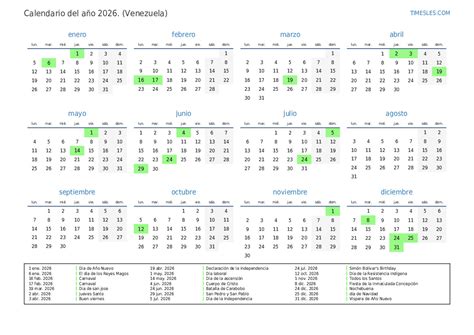 Calendario 2026 Para Imprimir Pdf Word Y Excel Calendariopro