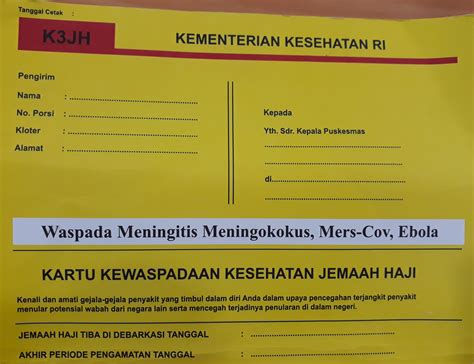 Pemantauan Kesehatan Pasca Kepulangan Jemaah Haji Sebagai Deteksi Dini