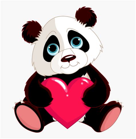 Baby Cute Panda Cartoons Clipart Giant Panda Bear Red Cartoon Cute