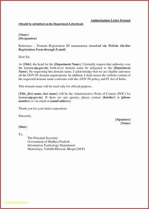 Delegation Of Authority Letter Example