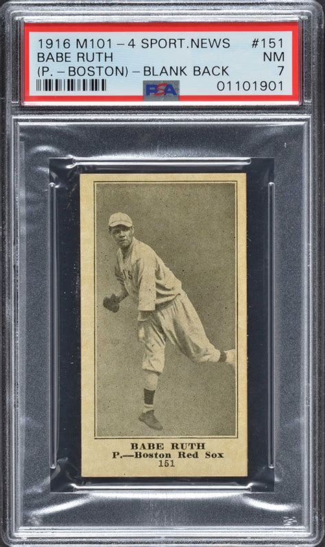 We did not find results for: 1916 M101-4 Babe Ruth Rookie at $400,000 and Rising in Auction