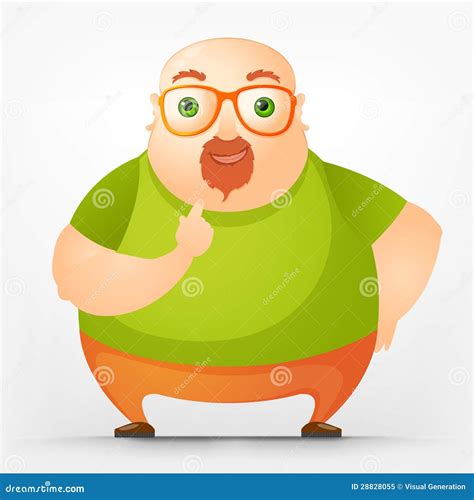 Cheerful Chubby Man Stock Vector Illustration Of Depression 28828055