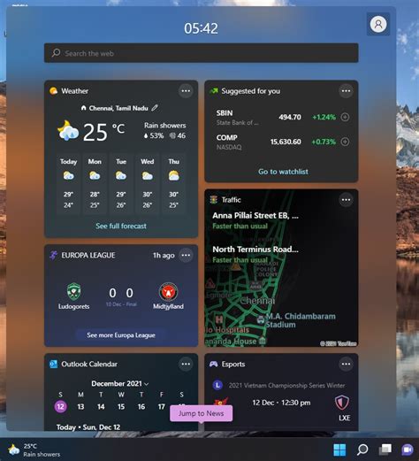 Closer Look At New Weather Widget For Windows 11 Taskbar
