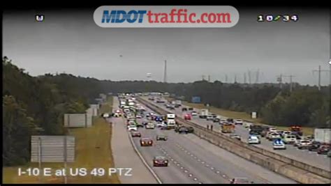 Traffic Alert I 10 Blocked Near Hwy 49 After An Accident Involving