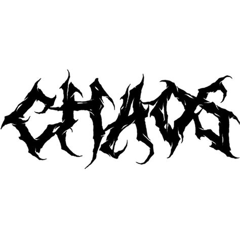 The Word Chaos Written In Black Ink On A White Background