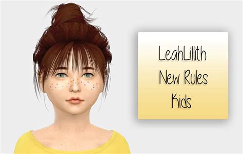 Simiracle Leahlillith`s New Rules Hair Retextured For Girls Sims 4