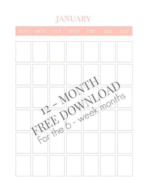 Blank Vertical Calendar Free Calendar Template Printable Vertical