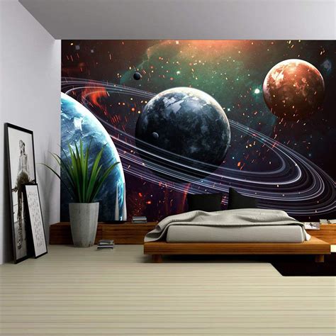 Wall26 Universe Scene With Planets Stars And Galaxies In Outer Space