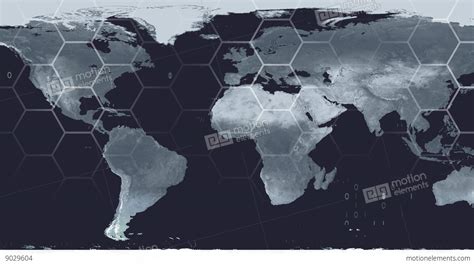 World Map High Tech Digital Satellite Data View War Room 4k Stock Video